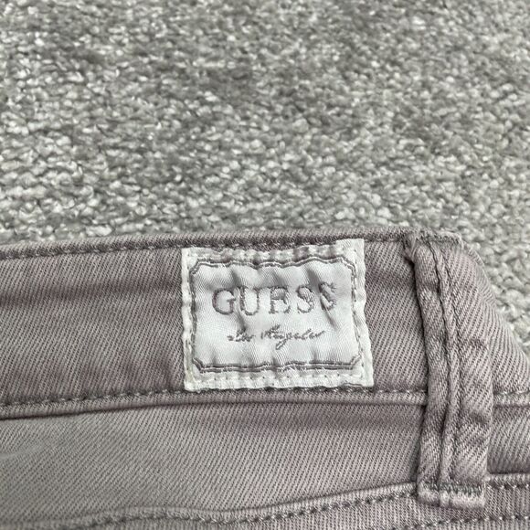 Guess Power Skinny Denim Jeans Womens 27 Gray Low Rise Stretch Casual 26x28 - Picture 15 of 16
